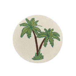 Les Ottomans - Sottopiatto con Perline Ricamate 'Palm'