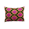 Les Ottomans - Cuscino Velluto One Side Fucsia/Giallo/Nero