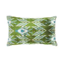 Les Ottomans - Cuscino Verde Ikat Velvet Double Side V431
