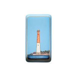 Les Ottomans - Vassoio In Metallo Dipinto a Mano 'Lighthouse'