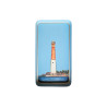 Les Ottomans - Vassoio In Metallo Dipinto a Mano 'Lighthouse'