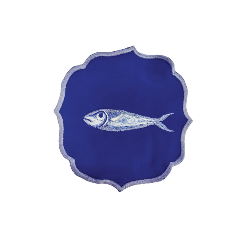 Les Ottomans - Set di Sottobicchieri Ricamati 'Sardine'