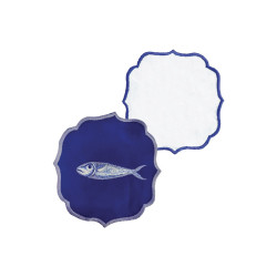Les Ottomans - Set di Sottobicchieri Ricamati 'Sardine'