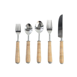 Les Ottomans - Set di Posate in Rattan / Rattan Cutlery Set