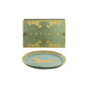 Ortigia Sicilia - Piattino Ovale in Ceramica Verde & Gold