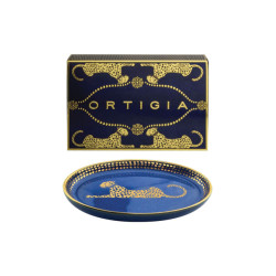 Ortigia Sicilia - Piattino Ovale in Ceramica Blue & Gold