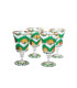 Les Ottomans - Set da 4 Calici da Vino Ikat 'Verde / Gold'