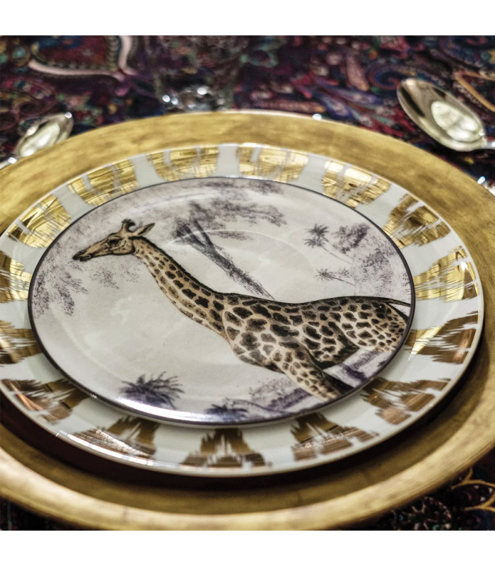 Les Ottomans - Piatto in Ceramica Menagerie Ottomane 'Giraffa'