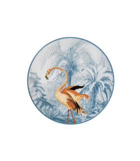 Les Ottomans - Piatto in Ceramica Menagerie Ottomane 'Fenicottero'