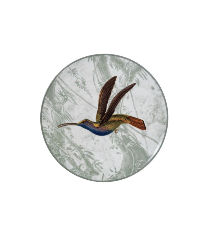 Les Ottomans - Piatto in Ceramica Menagerie Ottomane 'Colibrì'