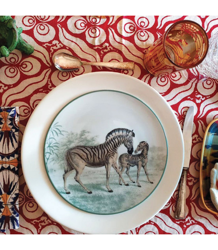Les Ottomans - Piatto in Ceramica Menagerie Ottomane 'Zebre'