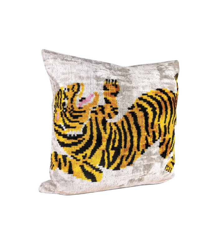 Les Ottomans - Cuscino in Velluto di Seta One Side VE 63 'Tigre'