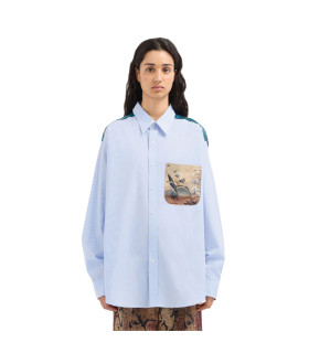 Pierre Louis Mascià - Camicia Maniche Lunghe ALORHI 'Reticolo Di Lino'