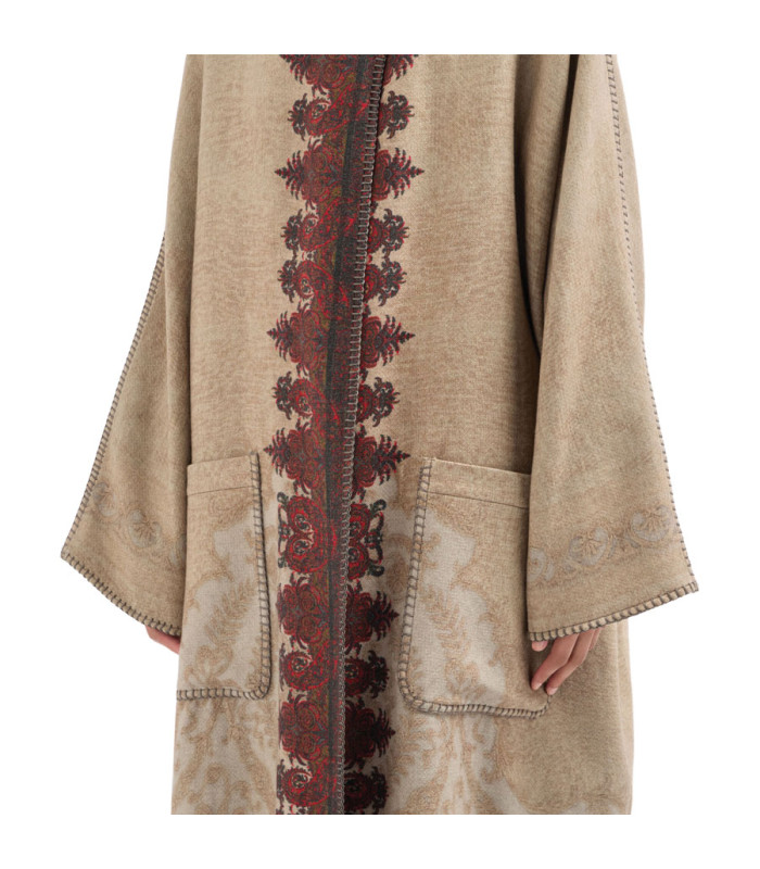 Pierre Louis Mascià - Kimono in Lana PANCAKE 'Broccato Di Miele'