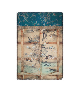Pierre Louis Mascià - Sciarpa Stola Seta e Cashmere ALOPIE 'Kilim Di Alloro'