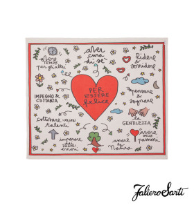 Faliero Sarti - Stola in Collaborazione con Short Love Message 'TO BE HAPPY'