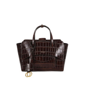 HIDESINS - Borsa a Tracolla FLAP 'M' Cocco Marrone
