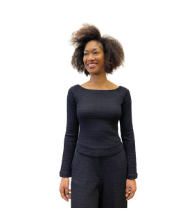 Maison Co.Go - Maglia a Maniche Lunghe con Scollo a Barchetta