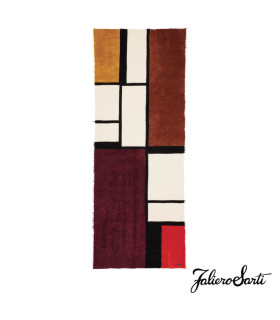 Faliero Sarti - Sciarpa in Cashmere Color Block 'ADA'