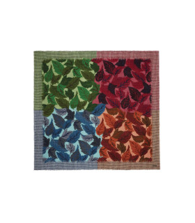Faliero Sarti - Sciarpa Quadrata in Lana e Cashmere 'FOLIAGE'