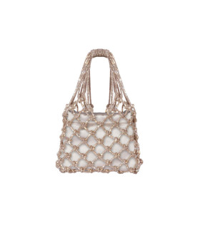 HIBOURAMA - Borsa Rete in Satin Carrie 'Golden Shadow'