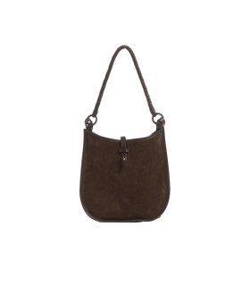 Massimo Palomba - Borsa in Suede e Pelle 'LUNA' Testa Moro