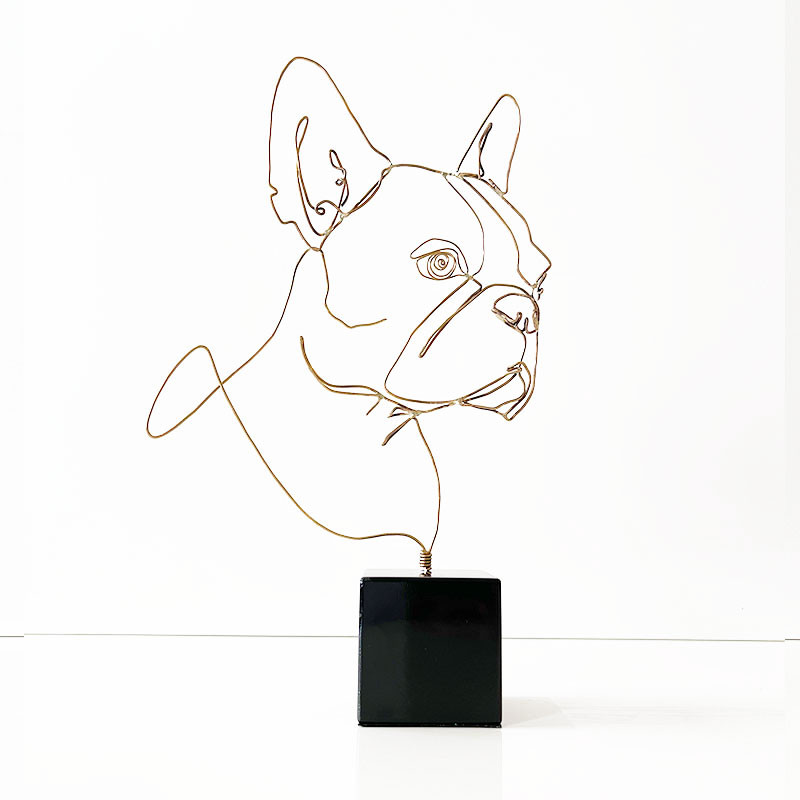 Profilo - Scultura French Bulldog Bronzo