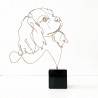 Profilo - Scultura Cavalier King Charles Bronzo