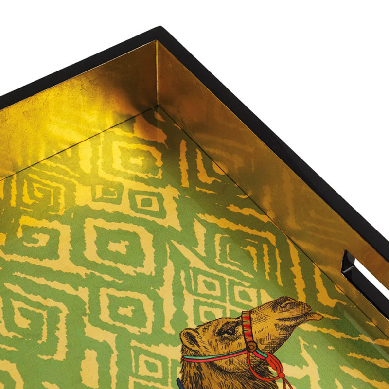 Matthew Williamson x Les Ottomans - Vassoio In Legno Laccato 'Cammello'