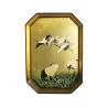 Les Ottomans - Vassoio in Metallo Flora Gold Dipinto a Mano IT 177