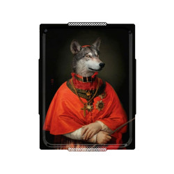 IBRIDE - Vassoio Decorativo Les Majestueux 'Le Loup'