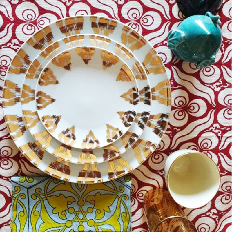 Les Ottomans - Piatto in Porcellana 'Uzbek Gold' Dinner