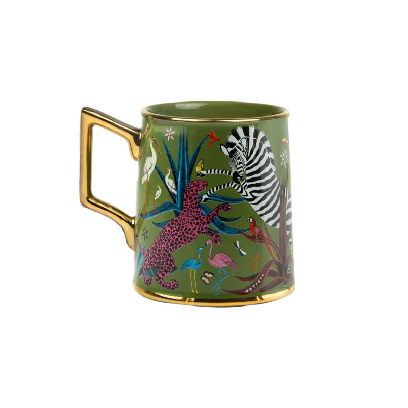 Ortigia Sicilia - Tazza in Ceramica Verde 'Jungle'