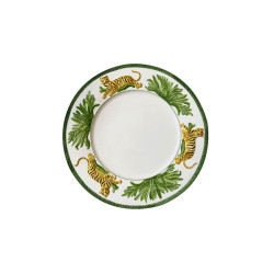 Les Ottomans - Piatto in Ceramica dipinto a Mano Dessert 'Tigri'