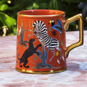 Ortigia Sicilia - Tazza in Ceramica Corallo 'Jungle'