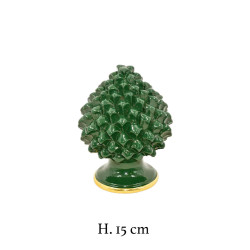 CERAMICHE CALTAGIRONE - Pigna In Ceramica Semilavorata Verde Oro