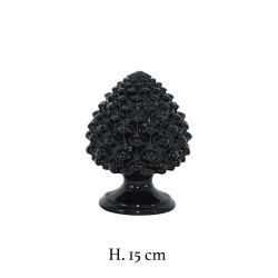 CERAMICHE CALTAGIRONE - Pigna In Ceramica Semilavorata Nero Lucido