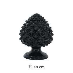 CERAMICHE CALTAGIRONE - Pigna In Ceramica Semilavorata Nero Lucido