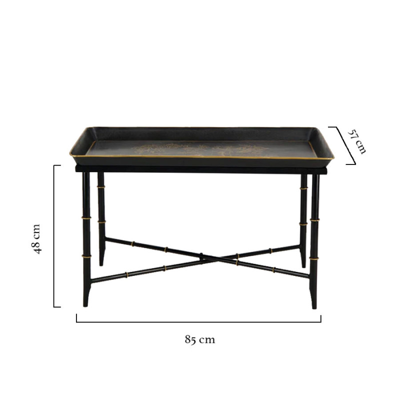 Les Ottomans - Chinoiserie Black Coffee Table
