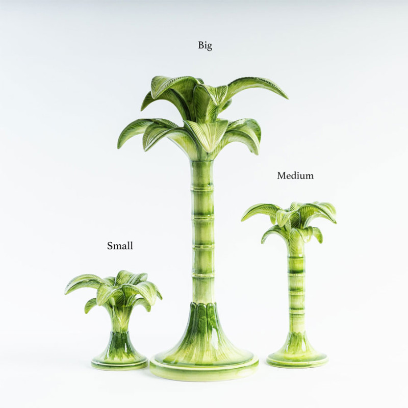 Les Ottomans - Candelabro in Ceramica Medium 'Palma'