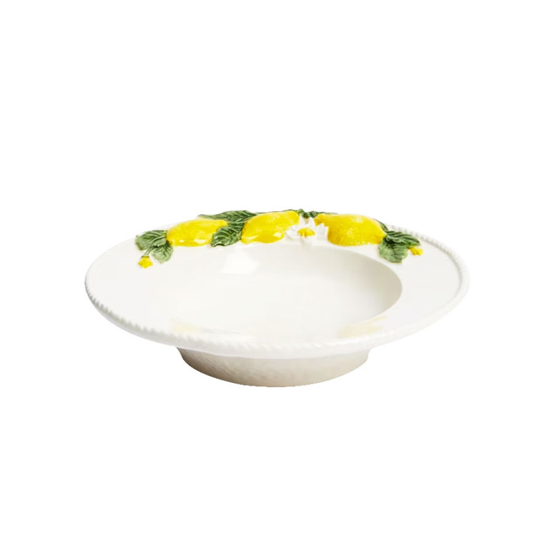Les Ottomans - Soup Plate in Ceramica 'Lemon Collection'