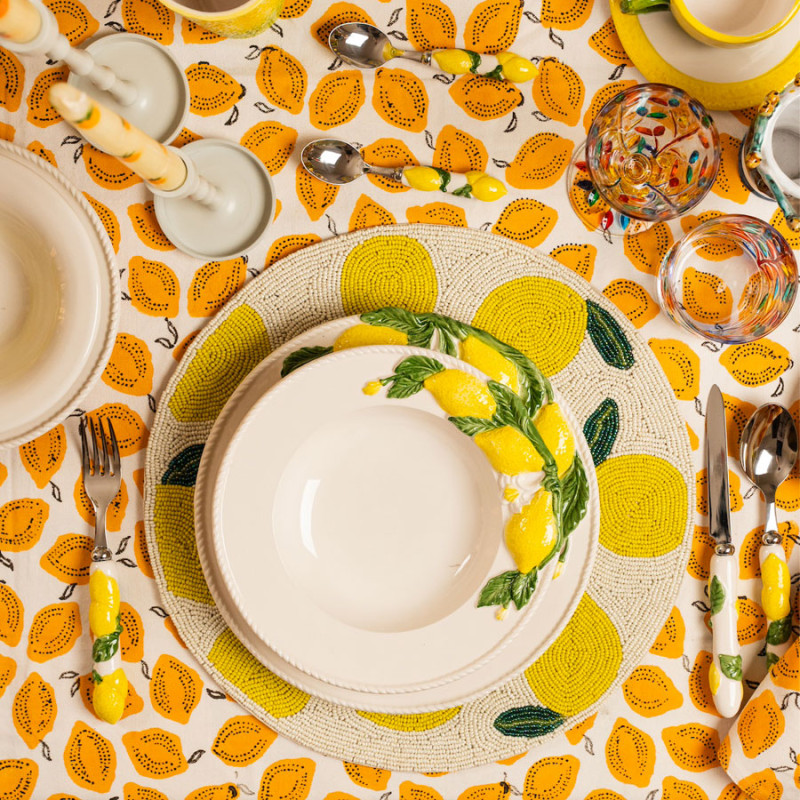 Les Ottomans - Soup Plate in Ceramica 'Lemon Collection'
