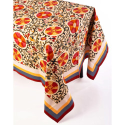 Les Ottomans - Tovaglia in Cotone Stampata 'Suzani Collection' SPT 07
