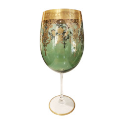 Vetrerie di Empoli - Calice Collezione 'PIAZZA NAVONA' Verde Oro