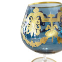 Vetrerie di Empoli - Calice Collezione 'PIAZZA NAVONA' Azzurro Oro
