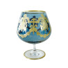 Vetrerie di Empoli - Calice Collezione 'PIAZZA NAVONA' Azzurro Oro