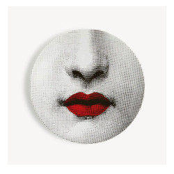 FORNASETTI - Piatto Tema e Variazioni n.397 Bianco/Nero/Rosso
