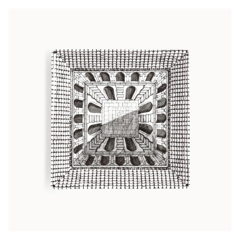 FORNASETTI - Piatto Quadrato Architettura