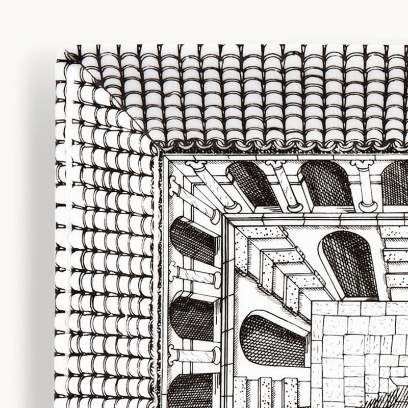 FORNASETTI - Piatto Quadrato Architettura