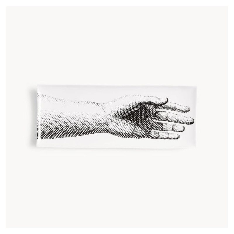 FORNASETTI - Vassoio Mano in Bianco/Nero